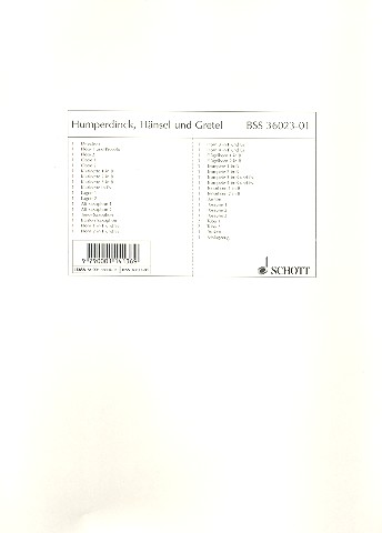Hänsel und Gretel Suite 1&nbsp;&nbsp;für Blasorchester&nbsp;&nbsp;Direktion und Stimmen