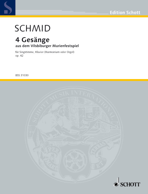 4 Gesänge op. 42  für Singstimme und Klavier  