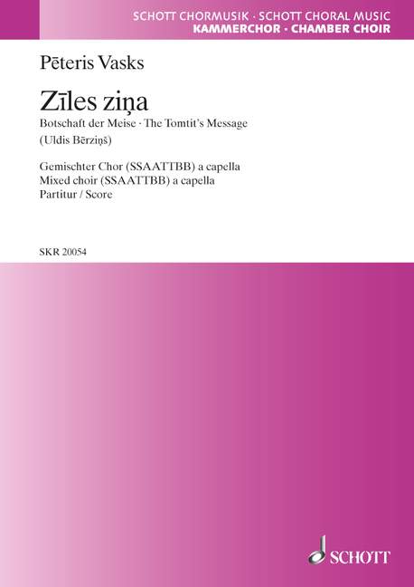 Ziles zina  für gem Chor a cappella  Partitur (let/dt/en)