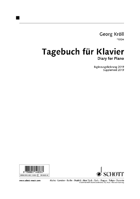 Tagebuch für Klavier  für Klavier  