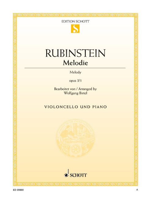 Melodie op. 3/1  für Violoncello und Klavier  