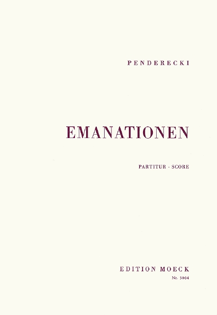 Emanationen  für 2 Streichorchester  Dirigierpartitur