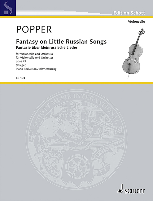 Fantasie über kleinrussische Lieder  für Violoncello und Orchester  für Violoncello und Klavier