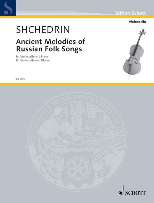 Ancient Melodies of Russian Folk Songs  für Violoncello und Klavier  