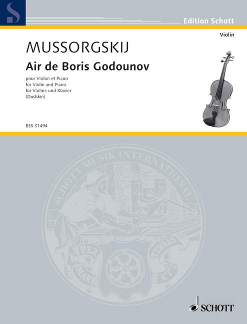Air de Boris Godounov Nr. 21  für Violine und Klavier  