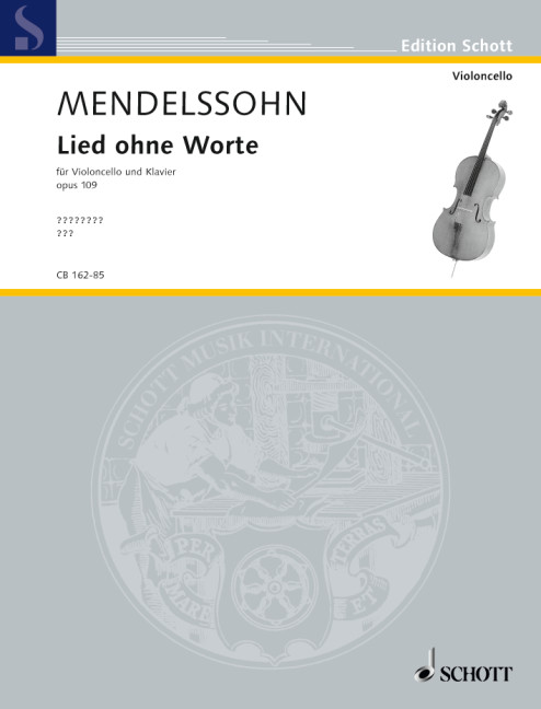 Lied ohne Worte op.109&nbsp;&nbsp;für Violoncello und Klavier (jap)&nbsp;&nbsp;