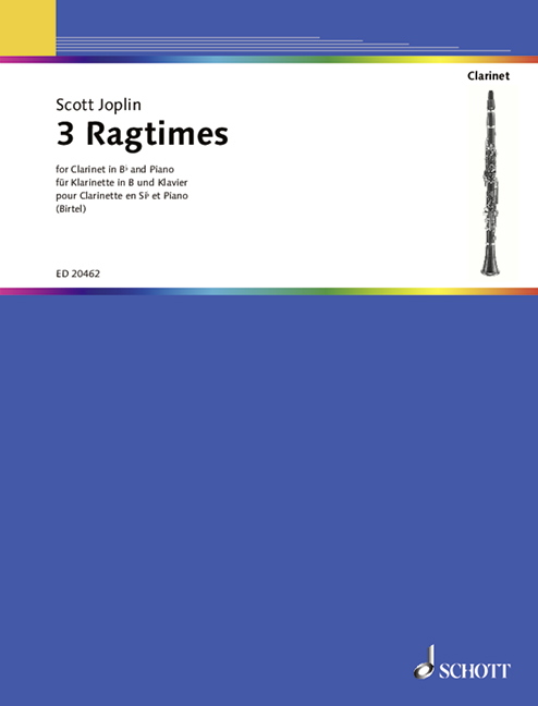 3 Ragtimes  für Klarinette (in B) und Klavier  