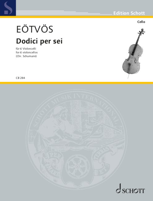 CB284 Dodici per sei  für 6 Violoncelli  Partitur und Stimmen,