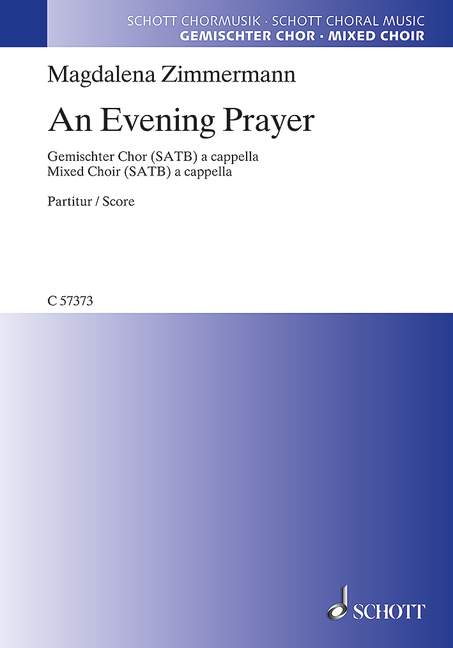 An Evening Prayer&nbsp;&nbsp;für gem Chor a cappella&nbsp;&nbsp;Partitur (en)