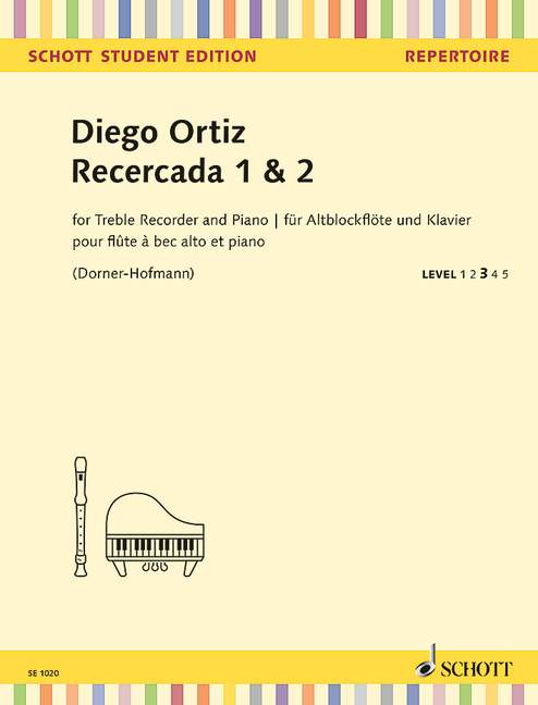 Recercada Nr.1 und 2  für Altblockflöte und Klavier  