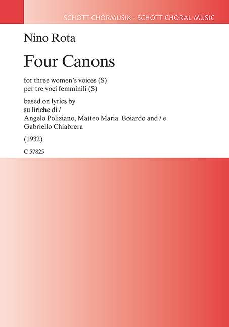 4 Canons  für Frauenchor a cappella  Partitur (it)