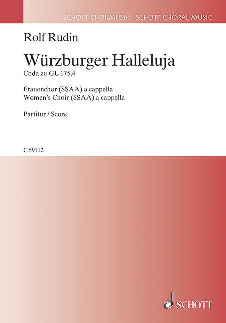 Würzburger Halleluja&nbsp;&nbsp;für Frauenchor a cappella&nbsp;&nbsp;Partitur