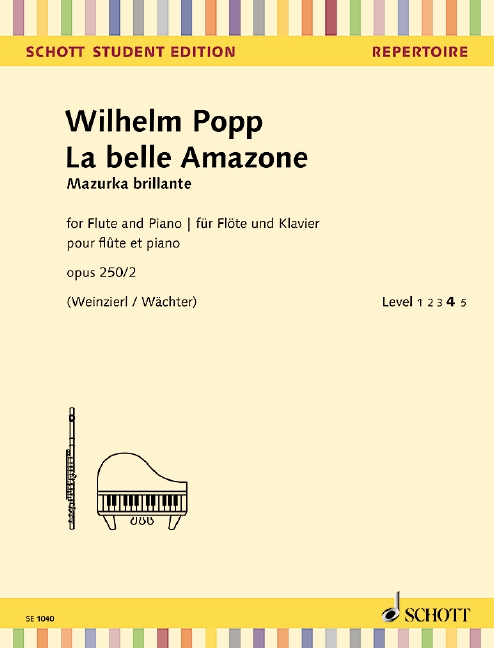La belle Amazone op.250,2  für Flöte und Klavier  