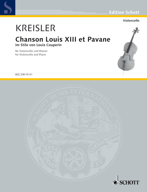 Chanson Louis XIII et Pavane  für Violoncello und Klavier  