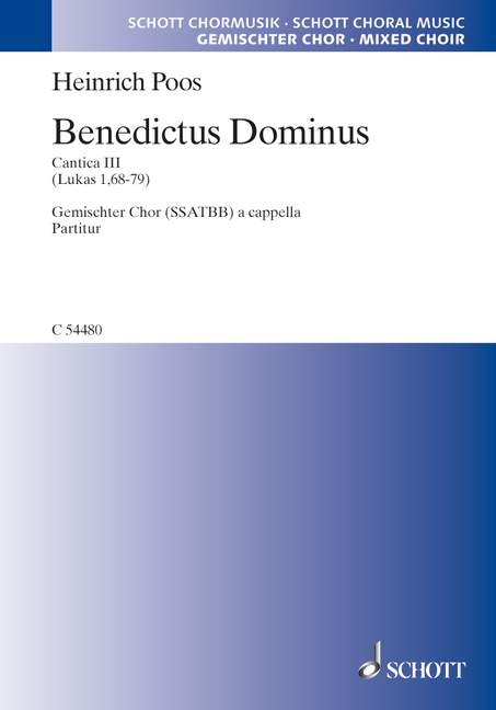 Benedictus Dominus  für gemischten Chor (SSATBB)  Partitur