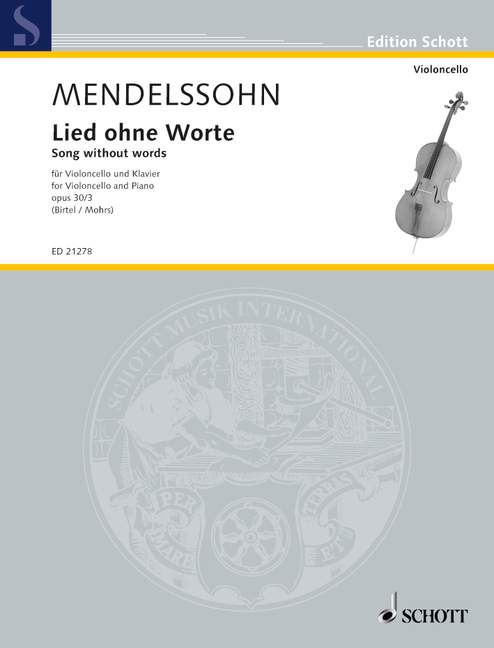 Lied ohne Worte op. 30/3&nbsp;&nbsp;für Violoncello und Klavier&nbsp;&nbsp;