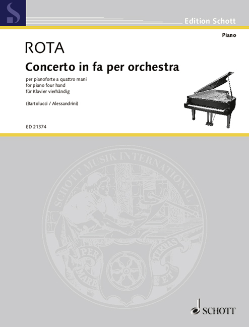 Concerto in fa  per orchestra  für Klavier zu 4 Händen (Spielpartitur)