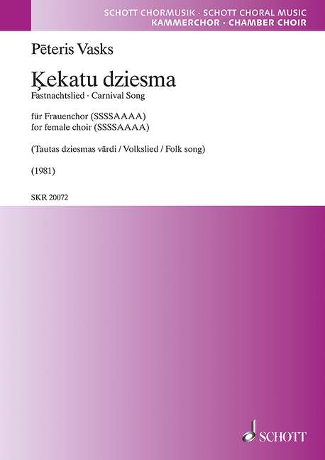 ?ekatu dziesma  für Frauenchor (SSSSAAAA)  Chorpartitur