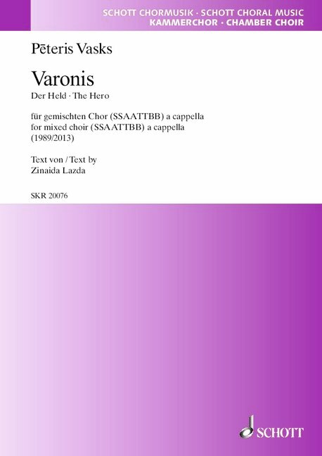 Varonis  für gem Chor a cappella  Partitur (lett)