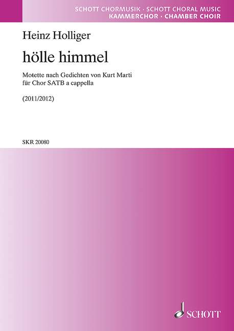 hölle himmel  für gemischten Chor (SATB) a cappella (und 1 Schlagzeug ad libitum)  Chorpartitur