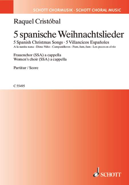 5 spanische Weihnachtslieder&nbsp;&nbsp;für Frauenchor a cappella&nbsp;&nbsp;Partitur (spa)