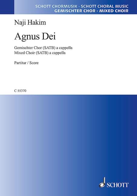 Agnus Dei  für gem Chor a cappella  Partitur