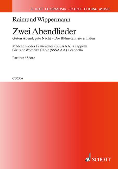 2 Abendlieder  für Mädchenchor (Frauenchor) a cappella  Partitur