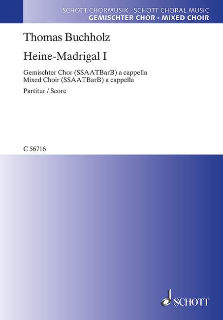 Hein-Madrigal Nr.1  für gem Chor a cappella  Partitur