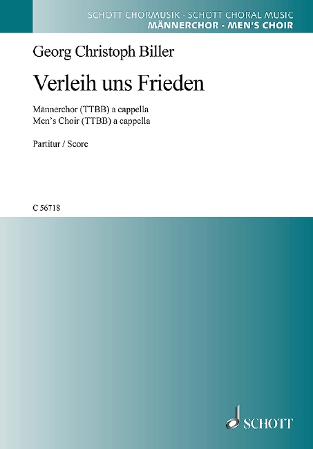Verleih uns Frieden&nbsp;&nbsp;für Männerchor a cappella&nbsp;&nbsp;Partitur