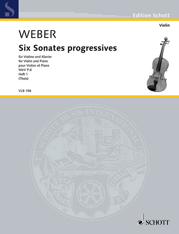 6 Sonates progressives WeVP6 Band 1 (Nr.1-3)  für Violine und Klavier  