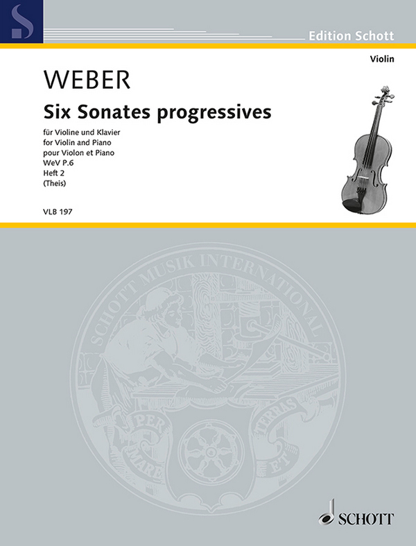 6 Sonates progressives WeVP6 Band 2 (Nr.4-6)  für Violine und Klavier  
