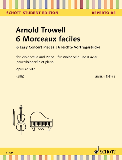6 Morceaux faciles op.4,7-12  für Violoncello und Klavier  