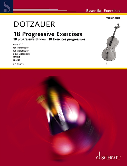 18 progressive Etüden op.120  für Violoncello  