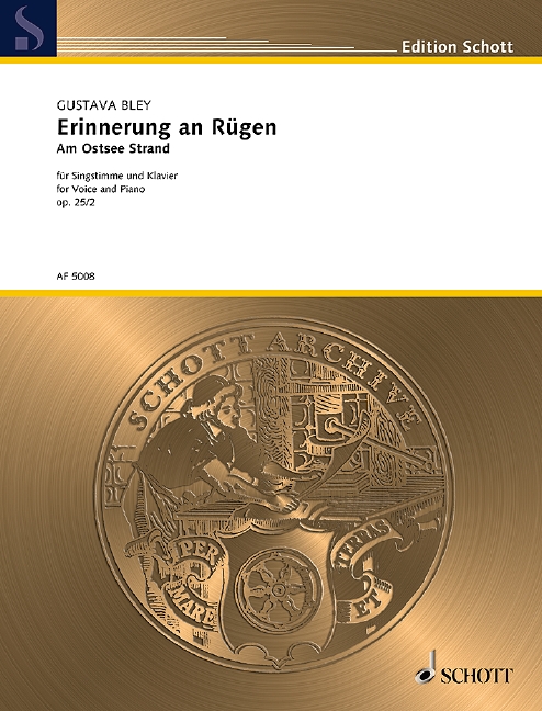 AF5008  Erinnerung an Rügen ('Am Ostsee-Strand', op.25.2)  für Gesang und Klavier  