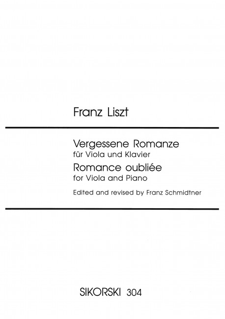 Romance oubliée&nbsp;&nbsp;für Viola und Klavier&nbsp;&nbsp;