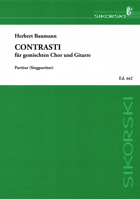 Contrasti  Für gemischten Chor und Gitarre  Gemischter Chor, Gitarre