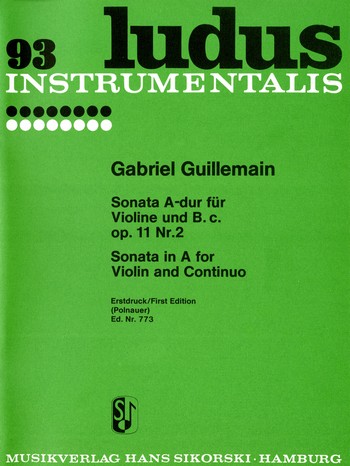 Sonate A-Dur op.11,2  für Violine und Bc  