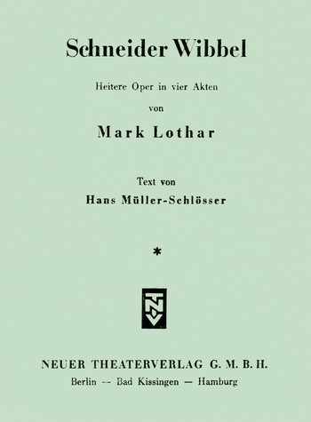 Schneider Wibbel Libretto    