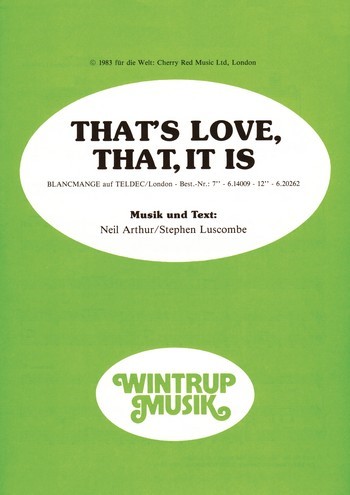 That's love, that, it is&nbsp;&nbsp;&nbsp;&nbsp;Gesang, Klavier