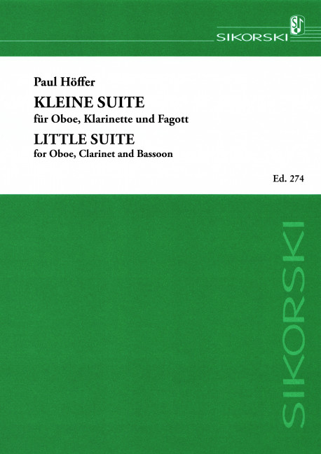 Kleine Suite für Oboe, Klarinette und Fagott  Partitur und Stimmen  
