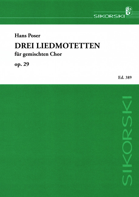 3 Liedmotetten für gem Chor  Chorpartitur  