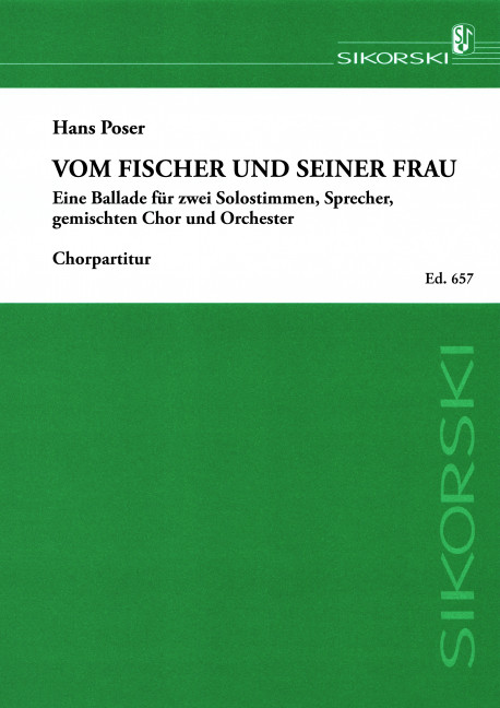 Vom Fischer und seiner Frau für 2 Solostimmen,&nbsp;&nbsp;Sprecher, gemischten Chor und Orchester&nbsp;&nbsp;Chorpartitur