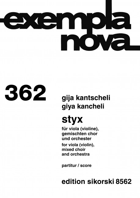 Styx für Viola (Violine), gem Chor  und Orchester  Partitur (georg)