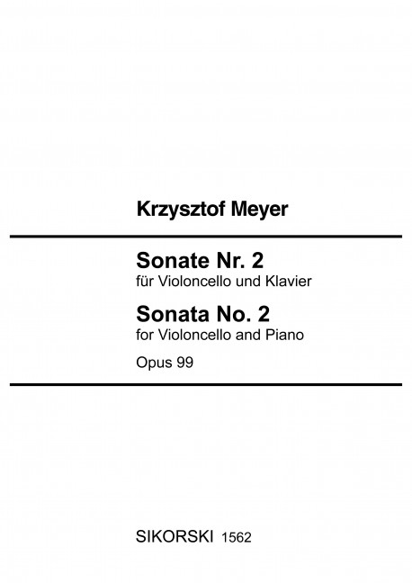 Sonate Nr.2 op.99 für Violoncello  und Klavier  