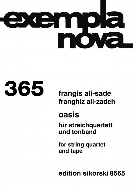 Oasis für Streichquartett und Tonband  Partitur und Stimmen  