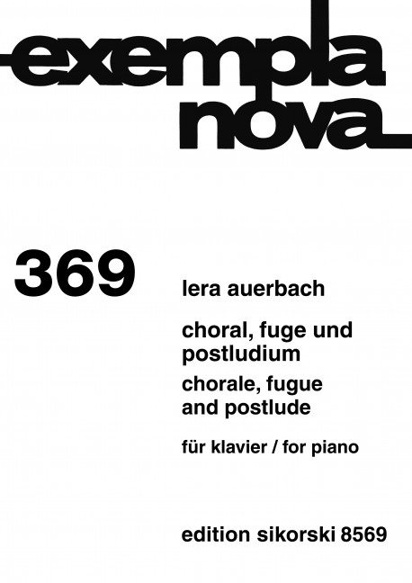 Choral, Fuge und Postludium  für Klavier  