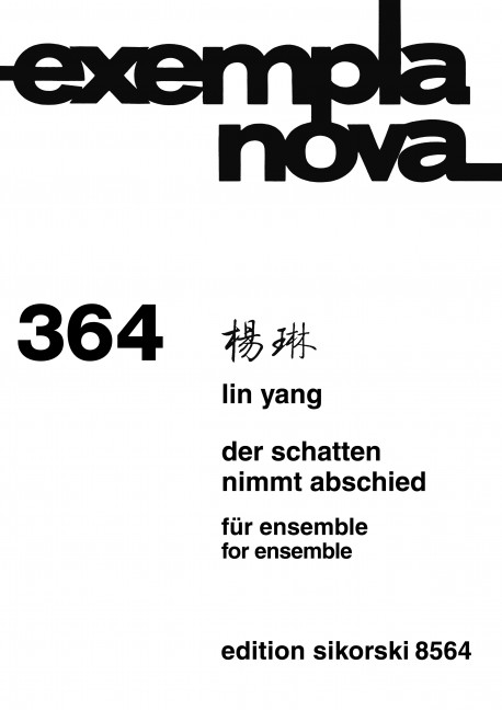 Der Schatten nimmt Abschied für Flöte,&nbsp;&nbsp;Violine, Violoncello, Percussion und Klavier&nbsp;&nbsp;Partitur