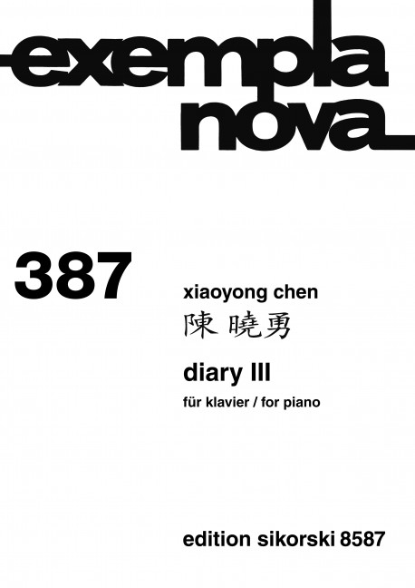 Diary 3  für Klavier  