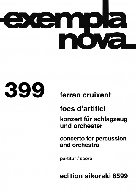 Focs d'artifici für Percussion und  Orchester  Partitur