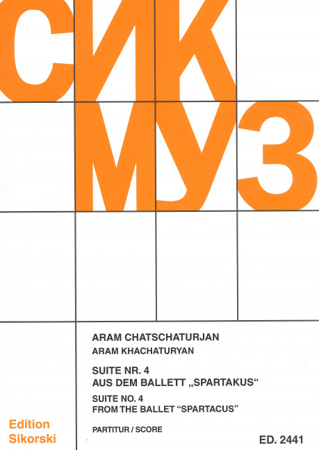 SIK2441 Suite Nr.4 aus dem Ballett Spartakus&nbsp;&nbsp;für Orchester&nbsp;&nbsp;Studienpartitur
